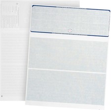 2500 Blank Check Stock 3 Part Letter Bulk 24 lb 2 sided print security features picture