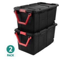 Sterilite Extra-Large Wheeled Industrial Storage Bin, 40 Gallon,2 Pack picture