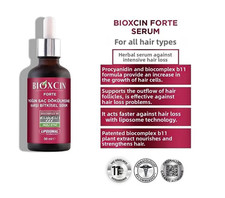 Bioxcin Forte serum against intense hair loss strengthens hair root picture
