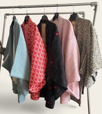 5pc Vintage Japanese Haori Jacket Lot Kimono Robe Wearable Mixed Patterns picture