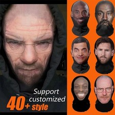 Realistic 3D Face for Men Women Cosplay Mask Full Face Hip Hop Balaclava Hood Ha picture