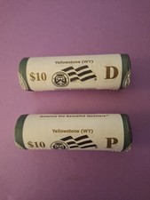 **US MINT- 2 ROLLS ATB / YELLOWSTONE NATIONAL PARK / FV $20 P&D...NICE** picture
