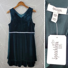 New Speechless Sleeveless Girls Dress Size XXL Green Velvet special event NWT picture