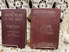 Lot of (2) Antique Books The Divine Plan of The Ages;  The Time Is At Hands picture