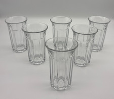 6 Heisey Crystal Colonial Schoeppens Flared 5 Ounce Signed Tumblers 4 1/4