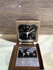 Vintage Copal Quartz Travel Clock HQ 260 World Time Chart Japan Works Repeats 6 picture