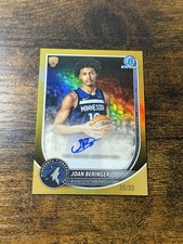 2025-26 Bowman Joan Beringer Chrome Auto RC TRUE Gold Refractor /50 Timberwolves picture
