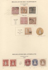 GERMANY 1856-1864 MECKLENBURG-SCHWERIN & MECKLENBURG-STRELITZ 10 STAMPS picture