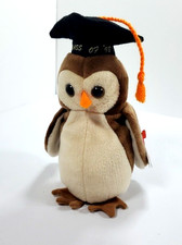 Ty Beanie Baby – Wise 1998 Graduation Owl #4187 – RARE Tag Error 1997/1998 picture