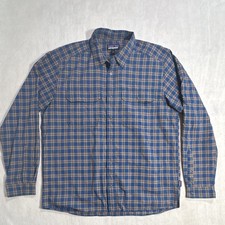 Patagonia Men's El Ray Long Sleeve Shirt Button Up Front, Plaid, Size L picture