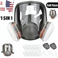 for 6800 Facepiece US Full Face Gas Mask Painting Spraying Respirator w/ Filters picture
