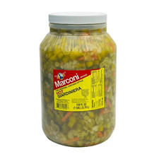 MARCONI The Original Chicago Style 1 Gallon Jar Hot Giardiniera Peppers Hot Dog picture