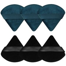 Pimoys 6 Pieces Powder Puff Face Triangle Makeup Puff for Loose Powder Black & b picture