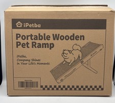 Wooden Dog Ramp: iPetba Portable, For Low Couch Or Bed, Adjustable, Open Box picture