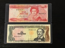 Eastern Caribbean Bank Notes x2 1984 Excellent Condition picture