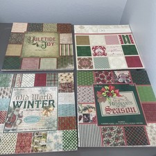 christmas scrapbooking Junk paper studio Lot Anna Griffin NEW picture