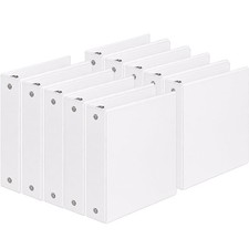 SUIN Durable 2 Inch 3 Ring Binder, 10 Pack White Round Ring Binders for 8.5 x... picture