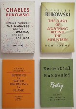 LOT OF 4 CHARLES BUKOWSKI POETRY BOOKS Good Condition Paperback ESSENTIAL + 3 picture