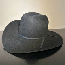 Bradford Resistol Premium Wool Cowboy Hat Mens Size 7-1/4” Black Texas USA picture