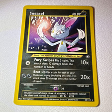Wizards of the Coast Pokemon TCG Sneasel 25/111 Neo Genesis Unlimited Rare 60 HP picture