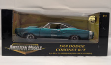 Ertl American Muscle 69 Dodge Coronet R/T Blue Black Top 1:18 VTG 2001 NIB picture