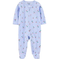 CARTER'S CHILD OF MINE UNISEX PLAY AND SLEEP ONE PIECE CHERRIES NEW WITH TAGS picture