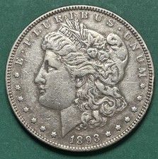1893 P Morgan Silver Dollar KEY DATE EF picture