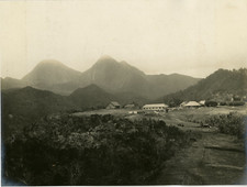 Fort de France, Camp de Balata and Pitons du Carbet Vintage Print.  silver print picture
