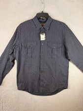 Filson Hickory Stripe Shirt Mens Medium Blue Button Up Workwear Logger NWT picture