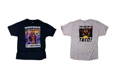 Two-pack Of Marvel Comics DEADPOOL funny Graphic t-shirts Gray/Black Mens Size L picture
