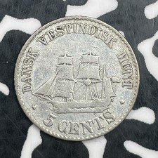 1878 Danish West Indies 5 Cents Lot#N1164 Silver picture