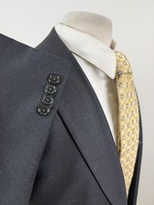 Southwick Bespoke Men’s Charcoal Sharkskin Wool Sport Coat Blazer Jacket Sz 46 L picture
