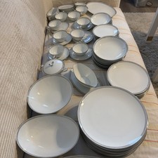 Noritake “Silver Key” 5941 China Set – 78 Pieces  – MINT picture