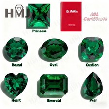 Certified Zambian Emerald Pear Cut Round Cushion Lab Grown Loose Emerald Jewelry picture