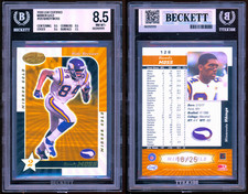 2000 Leaf Certified Mirror Gold /25 Randy Moss BGS 8.5 HOF GOAT Vikings picture