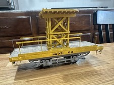 Vintage 1959 Scratchbuilt O Scale Wood MOW Tower Work Car S&NE 02 Wood Craftsman picture