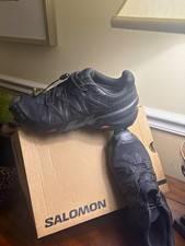 Salomon Speedcross 5 Black Hiking Shoes Quicklace Mens US 9 Medium w/ Box picture