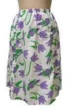 VESTED GENTRESS Vintage 70s/80s Women's Parrot + Tulip Print Skirt - Sz M picture
