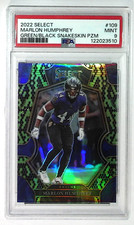 2020 Panini Select Marlon Humphrey Green/Black Snake Skin Prizm /2 Ravens PSA 9 picture