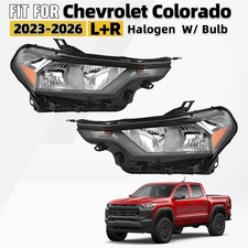 For 2023-2025 2026 Chevrolet Colorado Halogen Headlight Assy w/Bulb LH+RH Pair picture