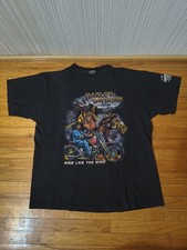 Vintage Harley Davidson Ride Like The Wind Native American Horse Shirt Large picture