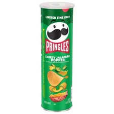 7x Cans Pringles Cheesy Jalapeno Popper Flavor Potato Crisps Chips | 5.5oz picture