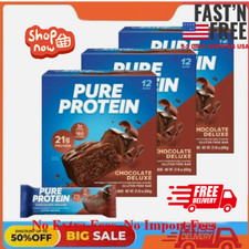 3 Pack Pure Protein Chocolate Deluxe Bars 21g Protein Low Sugar 36 Ct picture