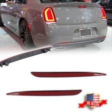 OE-Style Red Lens Rear Bumper Reflectors Lights For 2015-2022 Chrysler 300 300C picture
