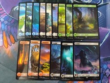 Full Art Basic Land Complete Set of 15 | Final Fantasy | NM | MTG picture