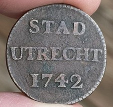 1742 DUIT - VOC Netherlands Utrecht Holland Dutch VERY NICE - (HIGH GRADE) e940 picture