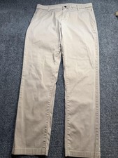 Birddogs Pants Mens 34x32 Beige Cotton Nylon Stretch Chino Lined Golf Casual picture