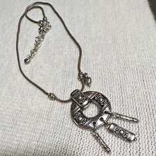Brighton Silver Tone Metal Pendant Adjustable Lobster Clasp. picture