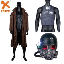 Fallout New Vegas Veteran Ranger NCR Ranger Cosplay Costume Coat Vest Helmet Set picture
