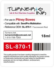 SL-870-1 Pitney Bowes Replacement for SendPro Mailstation Red Fluorescent Ink picture